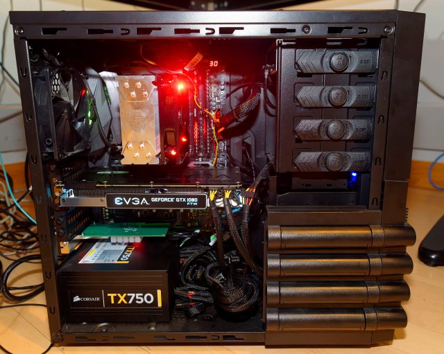 My rig after assembly, including the LED cooler