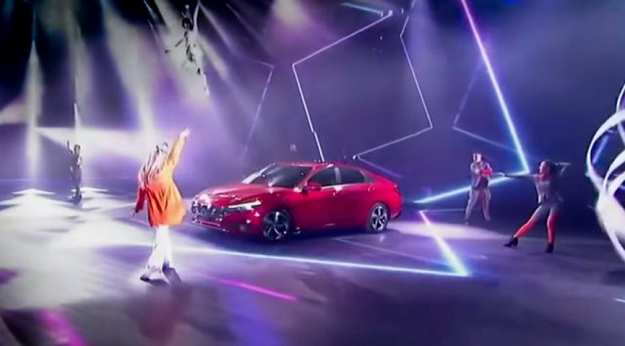 Dazzling 2021 Hyundai Elantra Rolls Out on an Empty Movie Set