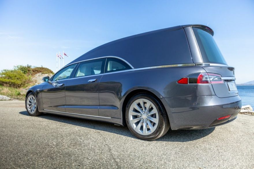 Carbon offset your death with this $200K ‘Frankensteined’ Tesla hearse