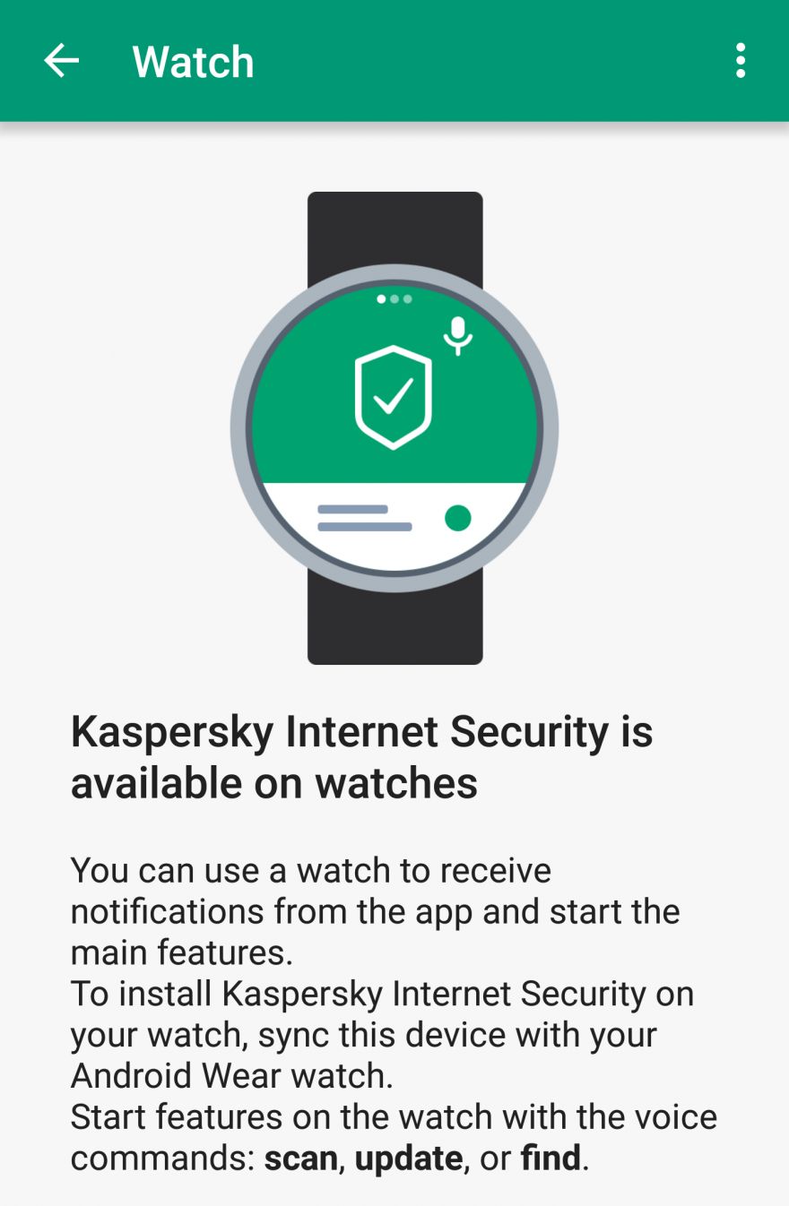 Kaspersky extends Android security app to smartwatches