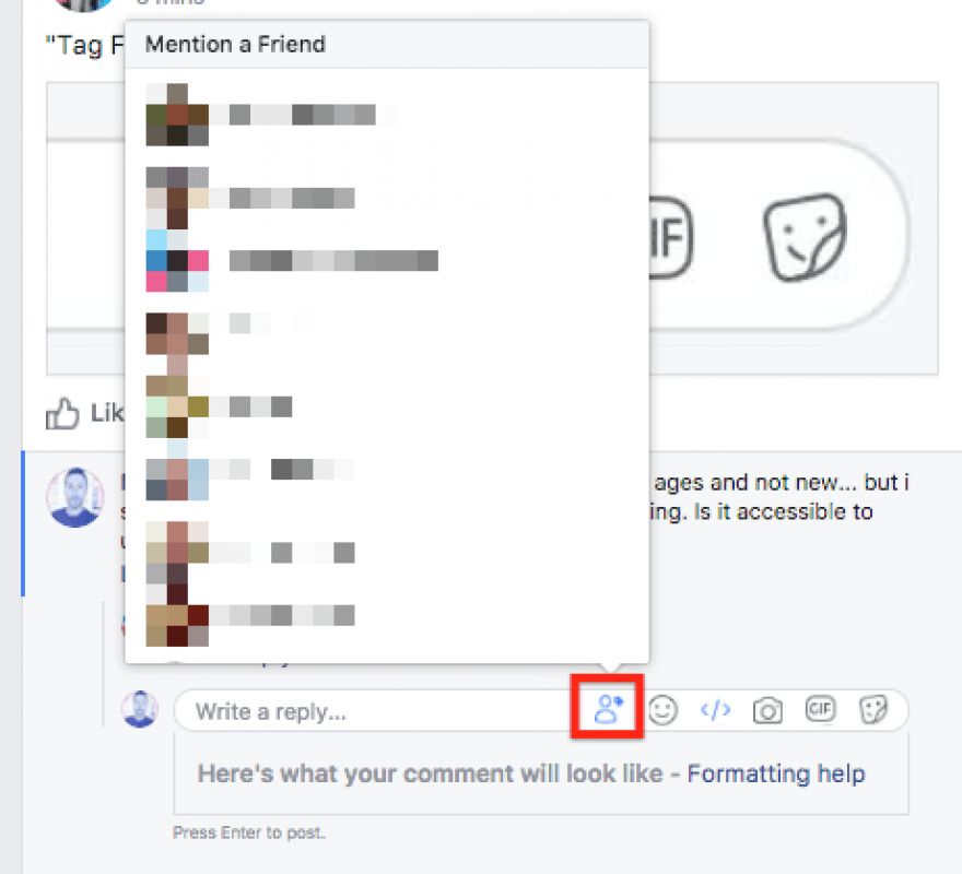 Facebook may be working on a new shortcut to tag friends in comments