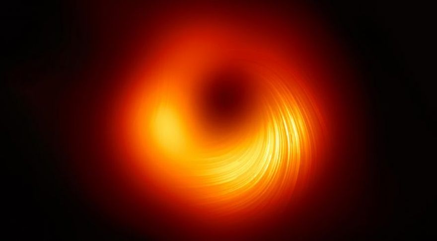 New Image of Supermassive Black Hole Reveals Swirling Magnetic Fields