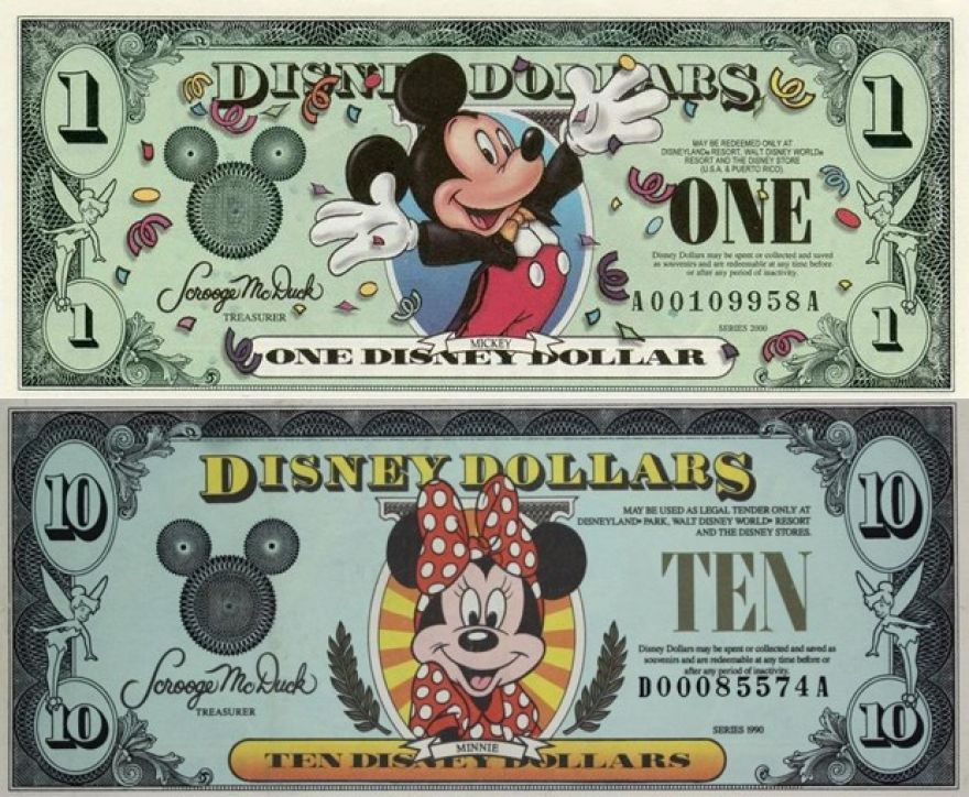 Disney anuncia que vai parar de imprimir seu dólar temático
