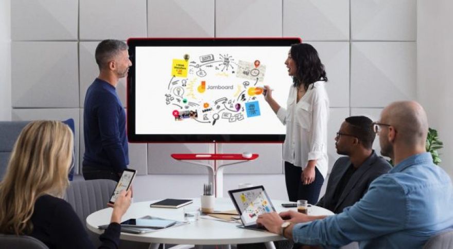 Google’s Jamboard digital whiteboard ships in May, will cost $4,999