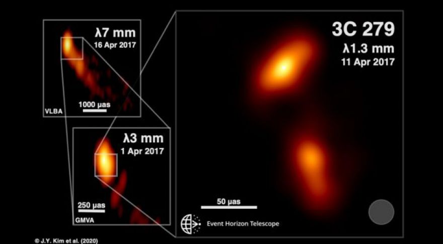 High-Energy Jet Blasting Out of Black Hole Captured in Stunning Image
